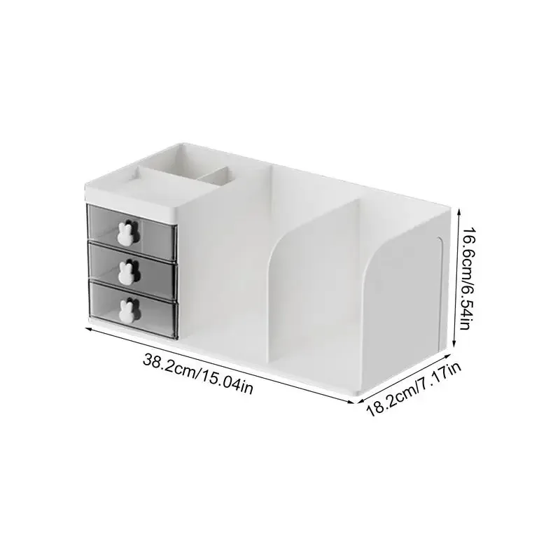 Desk Organizer With Drawer File Holders And Pen Holders Simple Drawer - Image 4