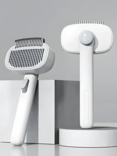 Pet Grooming Brush 3-in-1 Multi-Function Adjustable Round Tip Comb