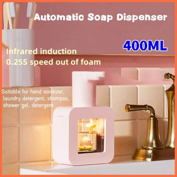 New Automatic Soap Dispenser Cute Pet Contact Free Hand Sanitizer USB