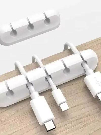 Silicone USB Cable Organizer USB Charging Cable Winder Desktop Tidy