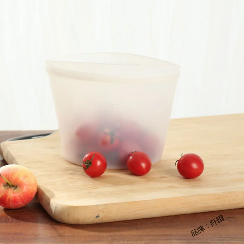 500ml/1000ml/1500ml Reusable Silicone Food Grade Storage Bag Lunch - Image 2