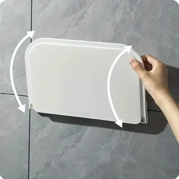 Folding Wall Mounted Shelf Saving Space Foldable Storage Rack - Image 4