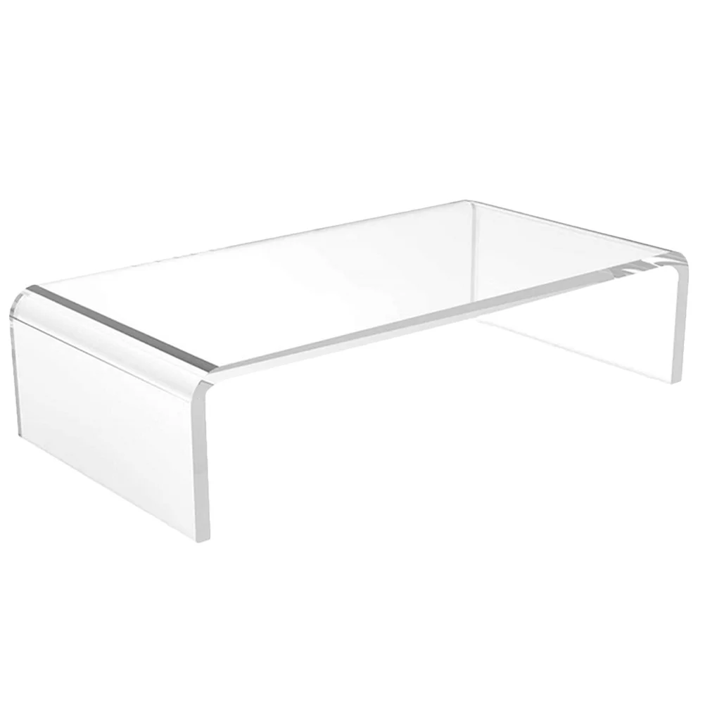 Clear Acrylic Monitor Stand 15Cm Height For Computer Laptop Ergonomic - Image 4
